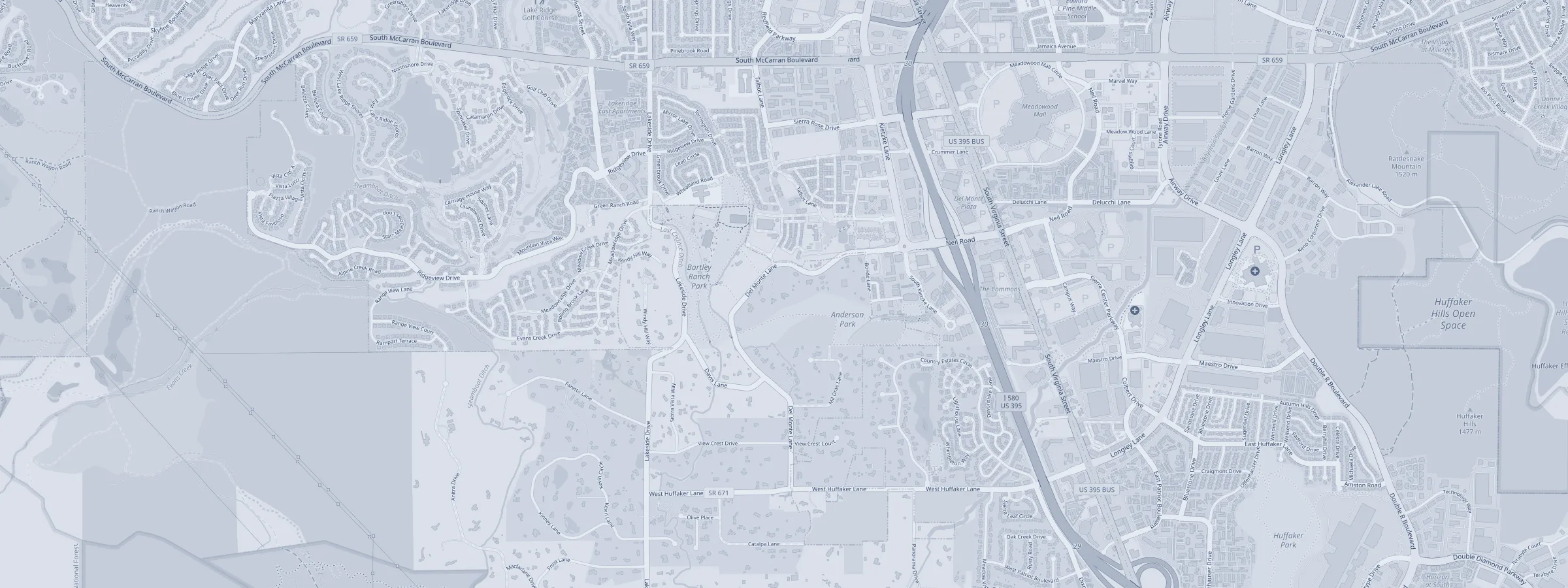 Map of Reno, Nevada showing the Karimer warehouse on Kietzke Lane